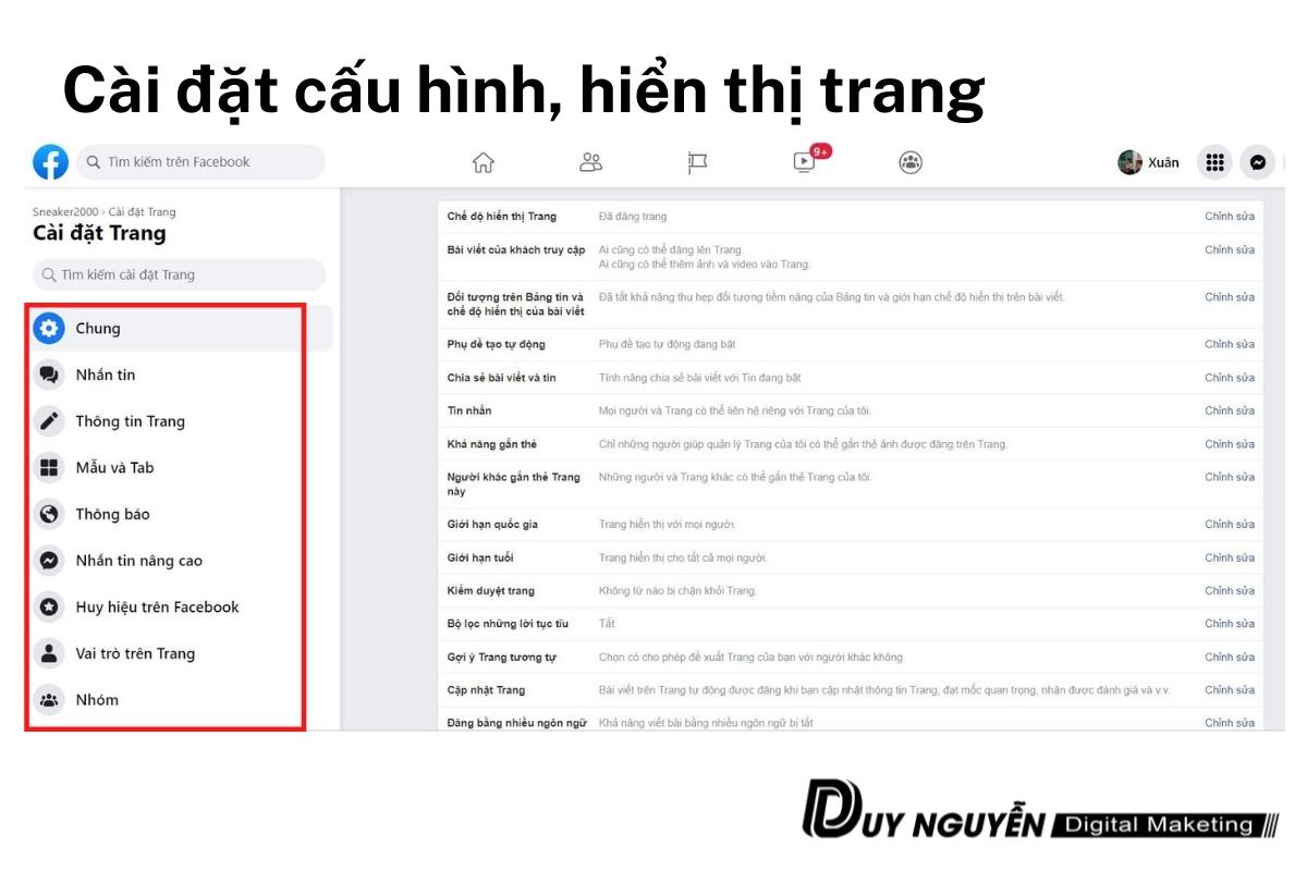 Quản lý trang page facebook