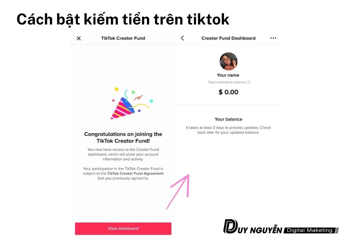 Cách bật kiếm tiền từ tiktok