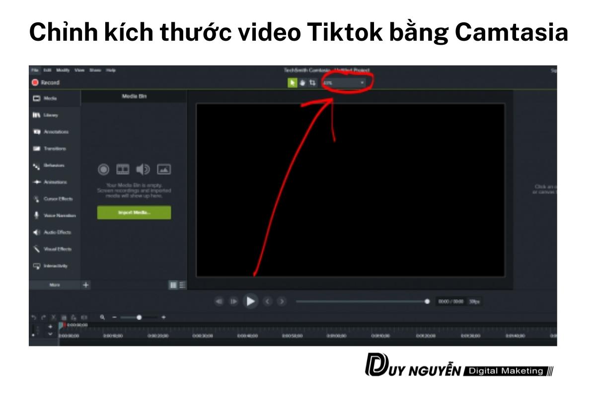 Chỉnh kích thước video tiktok chuẩn máy tính