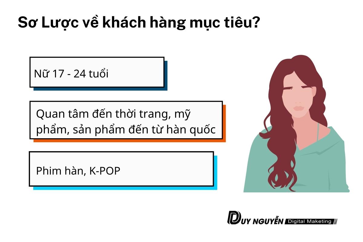 khách hàng mục tiêu đồ lót hàn quốc