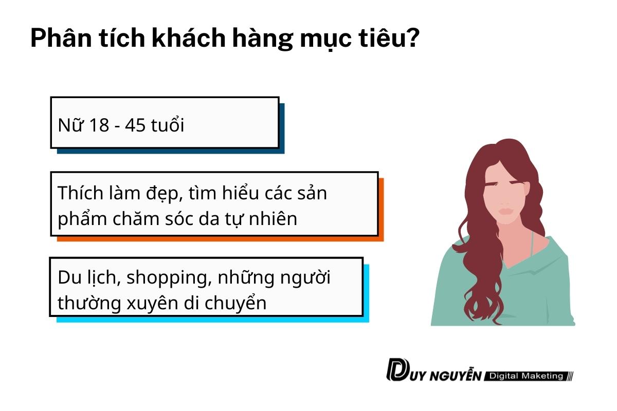 khách hàng mục tiêu sữa rửa mặt trắng da