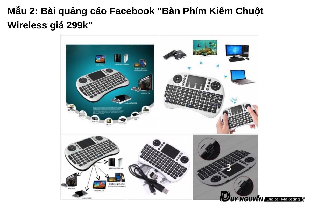 mẫu bài quảng cáo bàn phím kiêm chuột