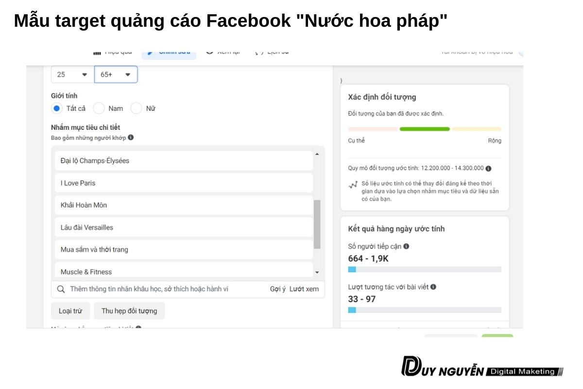 mẫu target nước hoa pháp hiệu quả