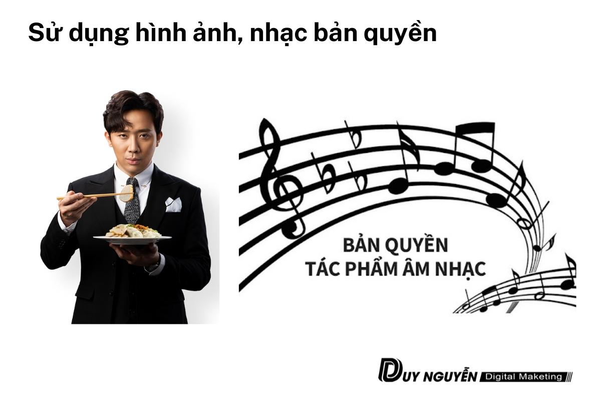 tiktok bóp tương tác do sử dụng hình ảnh, nhạc bản quyền