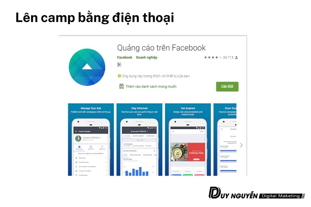 Lên camp bằng điện thoại