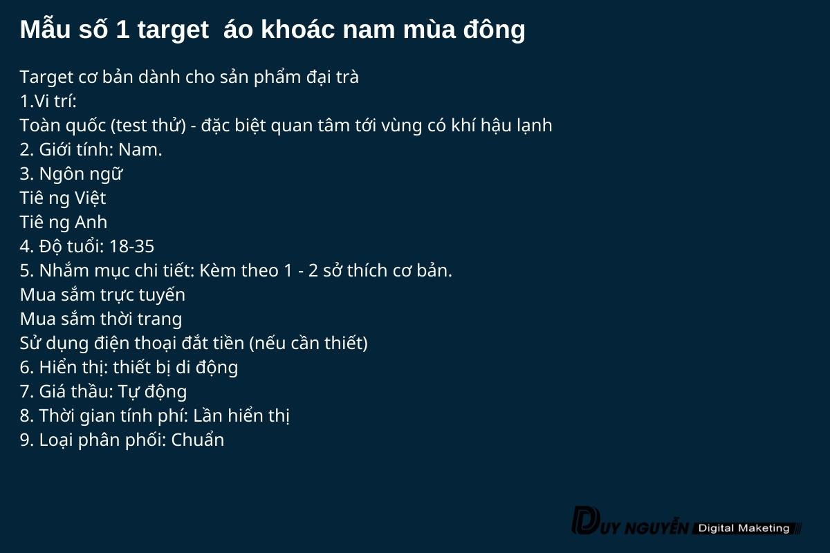 mẫu target số 1