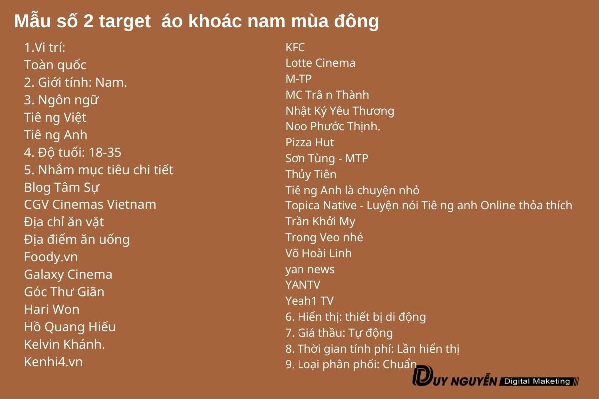 mẫu target số 2