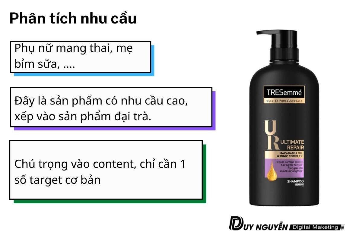 mẫu target dầu gội đầu