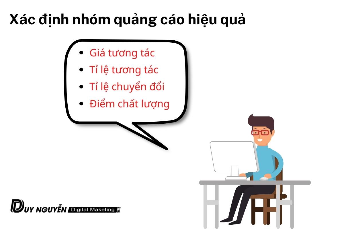 xác định nhóm quảng cáo hiệu quả