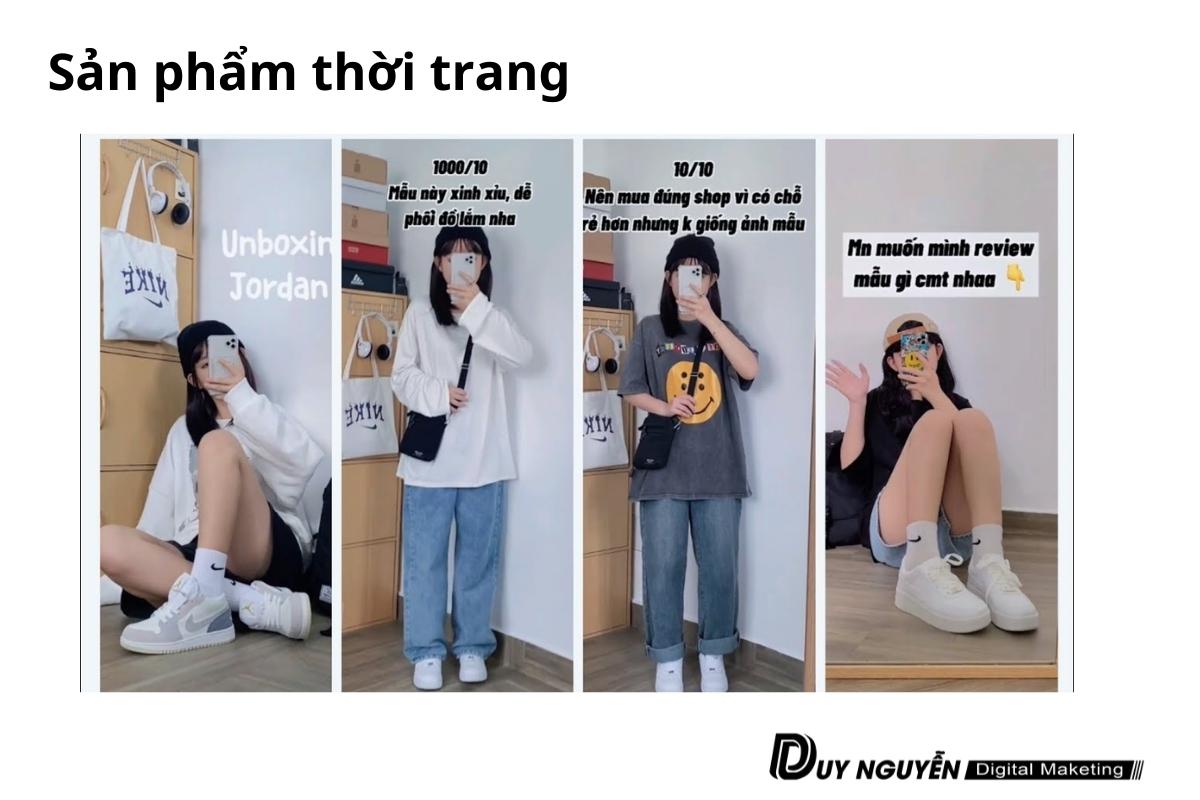 sản phẩm thời trang trên tiktok