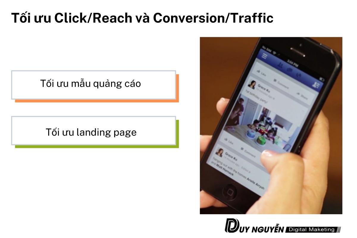Tối ưu Click/Reach và Conversion/Traffic