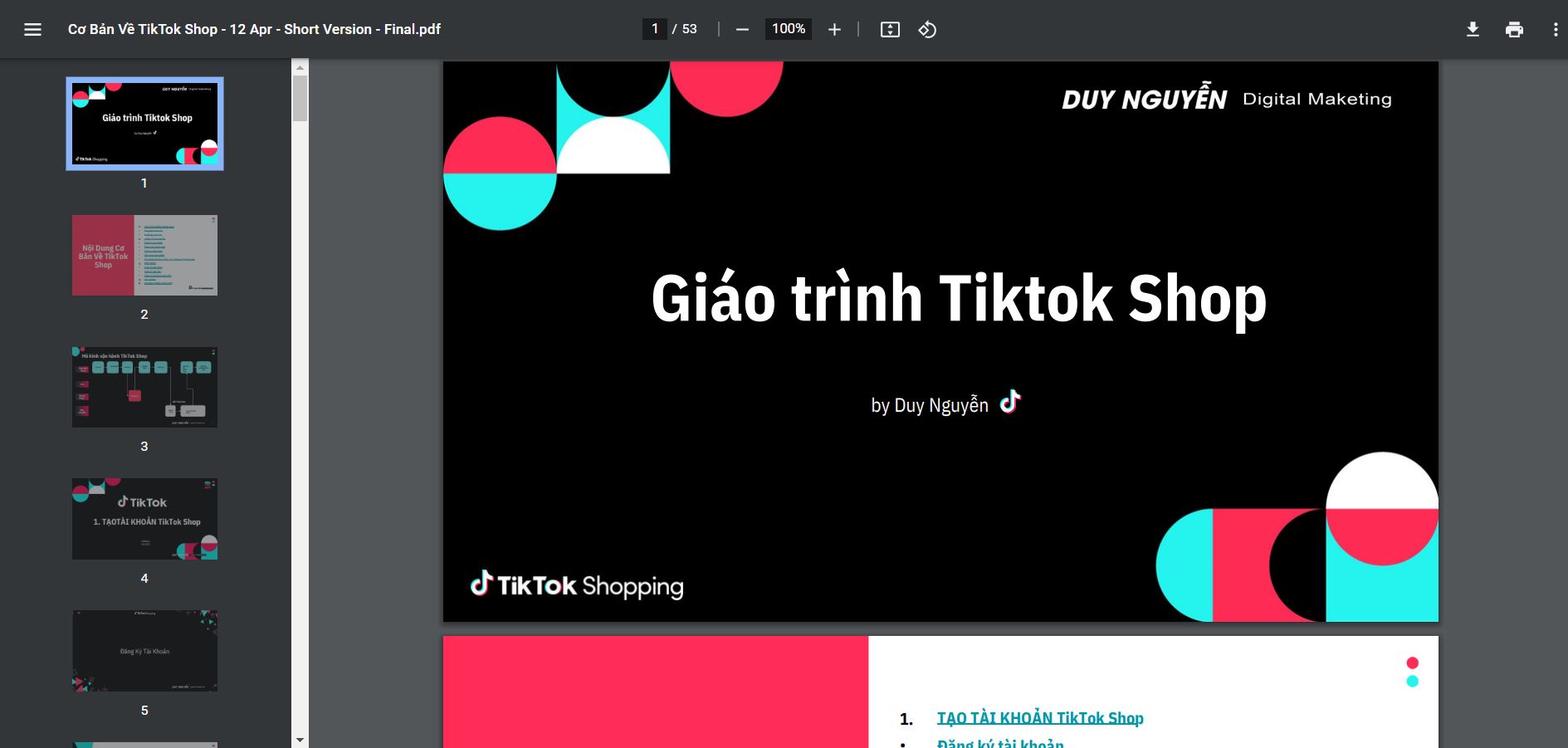 tài liệu tiktok shop