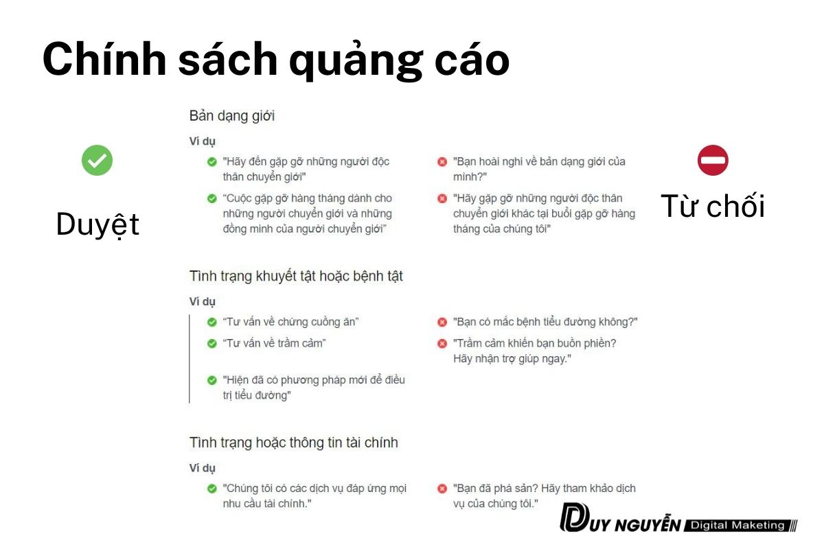 Chính sách của facebook ads