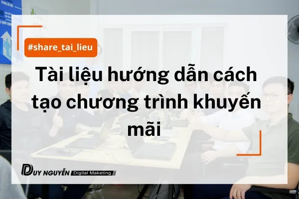 Tài liệu hướng dẫn cách tạo chương trình khuyến mãi 