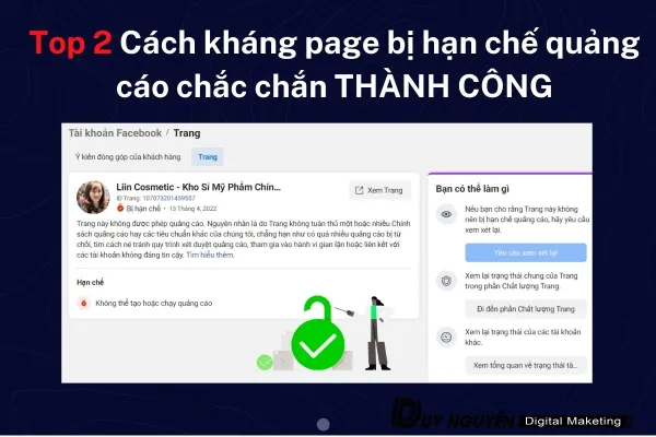 Top 2 Cách kháng page bị hạn chế quảng cáo chắc chắn THÀNH CÔNG
